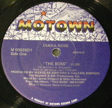 Diana Ross ‎– The Boss - 12" Single Record USA 1978 USA Vinyl - Disco