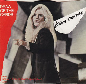 Kim Carnes - Draw Of The Cards / Break The Rules Tonite (Out Of School) VG+ 7" Single 45rpm 1981 EMI America USA - Synth Pop / Rock - Shuga Records