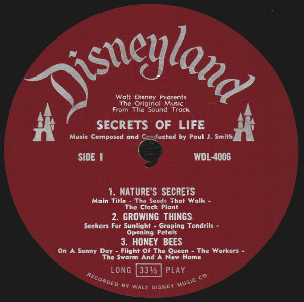 Paul J. Smith – Secrets Of Life - VG+ LP Record 1956 Disneyland USA Vinyl - Soundtrack - Shuga Records