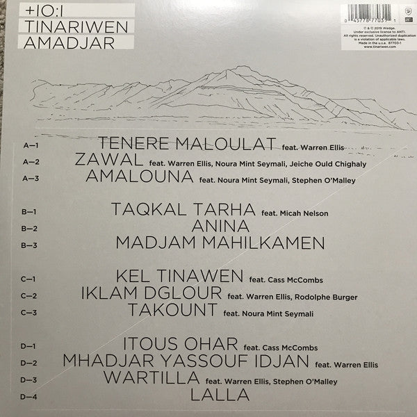 Tinariwen – Amadjar -New 2 LP Record 2019 Wedge USA Vinyl - World / African / Folk / Blues - Shuga Records