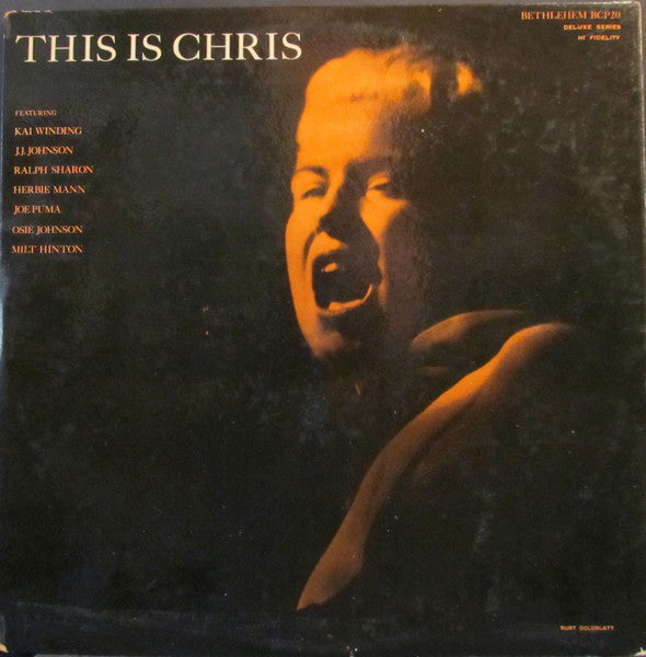 Chris Connor ‎– This Is Chris - VG Lp Record 1955 USA Mono Original Vinyl - Jazz