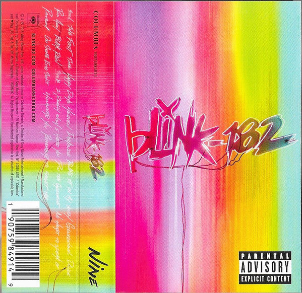 Blink-182 - Nine - New Cassette 2019 CBS USA Tape - Pop Punk / Rock - Shuga Records