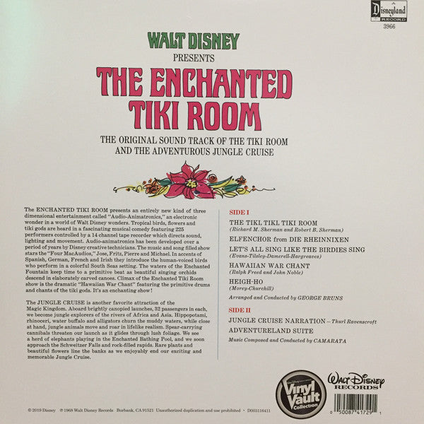 Various – The Enchanted Tiki Room (1968) - New LP Record 2019 Walt Disney USA Vinyl - Soundtrack - Shuga Records
