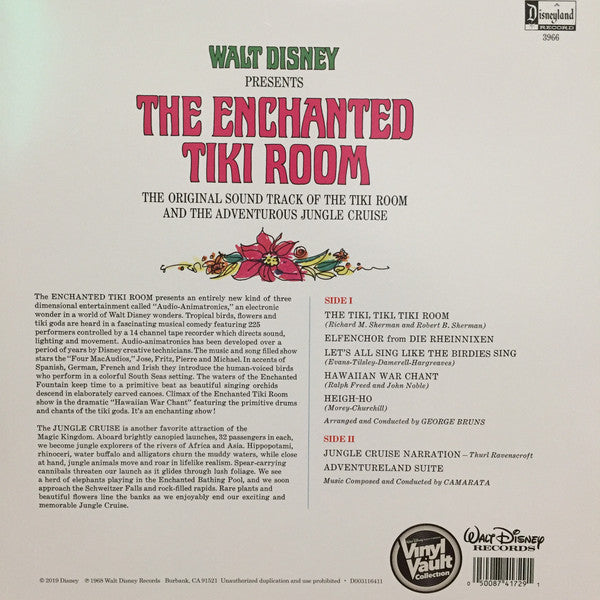 Various – The Enchanted Tiki Room (1968) - New LP Record 2019 Walt Disney USA Vinyl - Soundtrack