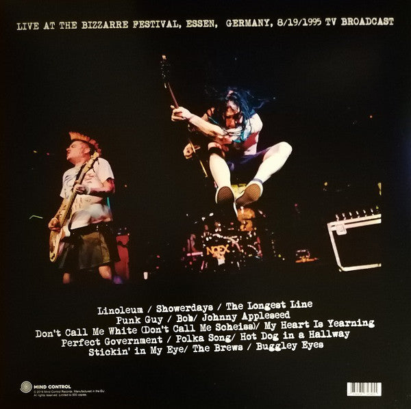 NOFX ‎– American Drugs & German Beers (Live at the Bizzarre Festival Essen Germany 1995) - New LP Record 2019 Mind Control Europe Import Vinyl - Punk
