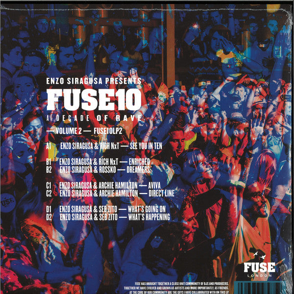 Enzo Siragusa ‎– A Decade of Rave - Volume 2 - New 2 Lp Record 2019 Fuse UK Import Vinyl - Deep House / Tech House / Minimal Techno - Shuga Records