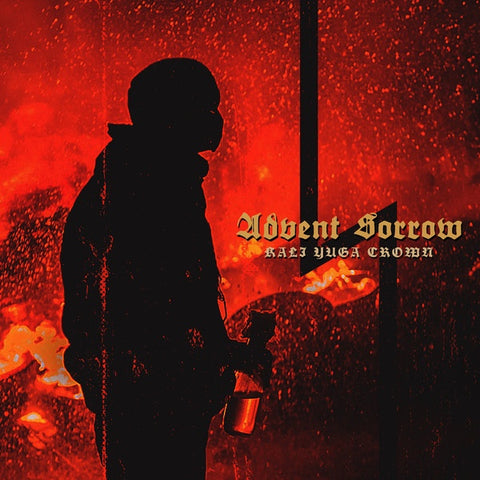 Advent Sorrow – Kali Yuga Crown - Mint- LP Record 2019 Werewolf Finland Red/Black Swirl Vinyl & Poster - Black Metal
