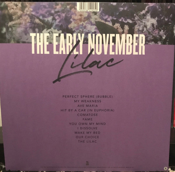 The Early November – Lilac - New LP Record 2019 Rise USA Easter Yellow Vinyl - Alternative Rock / Emo - Shuga Records