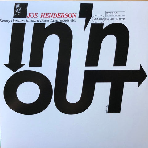 Joe Henderson ‎– In 'N Out (1964) - Mint- LP Record 2019 Blue Note 180 gram Vinyl - Jazz / Post Bop / Modal