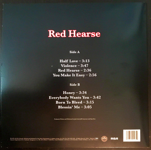 Red Hearse – Red Hearse  - Mint- LP Record 2019 RCA USA Red Vinyl & Insert - Indie Pop - Shuga Records