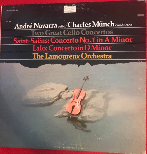 André Navarra - Charles Munch - Saint-Saens / Lalo - Two Great Cello Concertos - New LP Record 1970 Epic Stereo USA Vinyl - Classical - Shuga Records