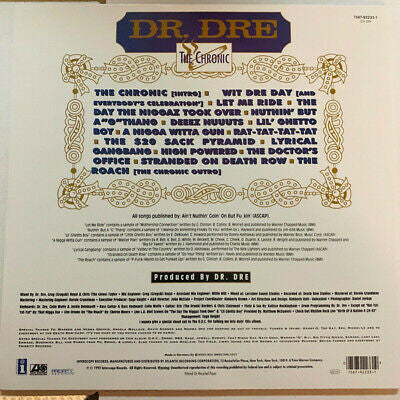 Dr. Dre ‎– The Chronic (1992) - New LP Record 2020 Atlantic/Priority Europe Import Black Vinyl - Hip Hop / G-Funk - Shuga Records