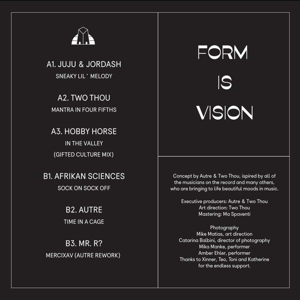 Juju & Jordash, Afrikan Sciences, Hobby Horse, Where is Mr. R?!, Autre, Two Thou ‎– Form is Vision - New Lp Record 2019 Gifted Culture German Import Vinyl - Electronic Ambient / Avant-garde Jazz / Deep House / Abstract - Shuga Records