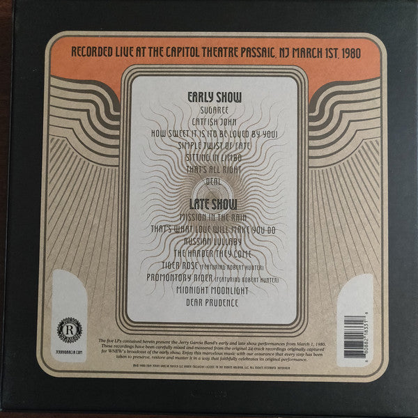 Jerry Garcia Band ‎– GarciaLive Volume One: March 1st, 1980 - Mint- 5 LP Record Store Day Black Friday Box Set 2019 Round USA RSD 180 gram Vinyl & Numbered - Psychedelic Rock / Folk Rock / Country Rock - Shuga Records
