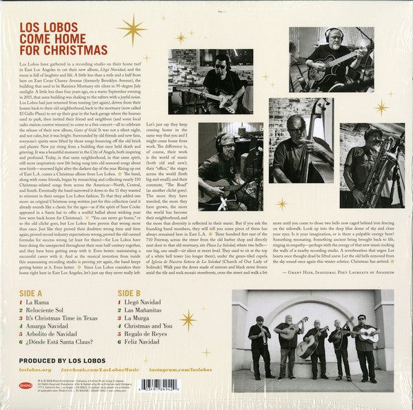 Los Lobos ‎– Llego Navidad - New LP Record 2019 Rhino USA Red Vinyl - Holiday / Latin / Texas Blues - Shuga Records