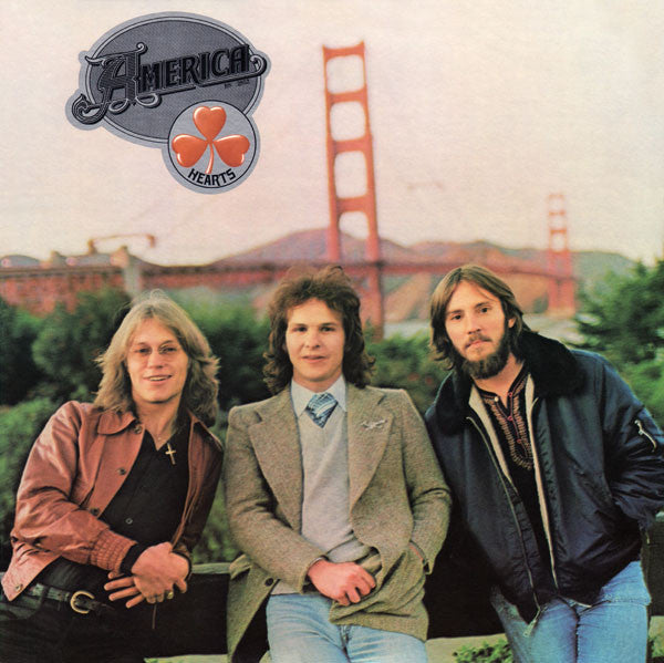 America - Hearts - VG+ LP Record 1975 Warner USA Vinyl & Hype Sticker -Pop Rock / Soft Rock - Shuga Records