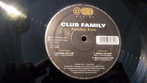 Club Family – Funky Fun - New 12" Single Record 1998 Art Italy Vinyl - House