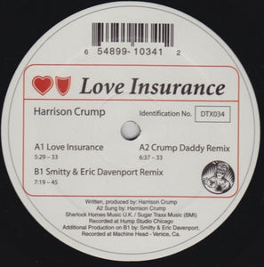 Harrison Crump – Love Insurance - New 12" Single Record 2003 Dust Traxx Vinyl - Chicago House