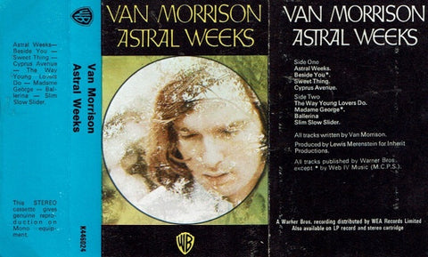 Van Morrison – Astral Weeks - Used Cassette 1968 Warner Bros Tape - Folk Rock