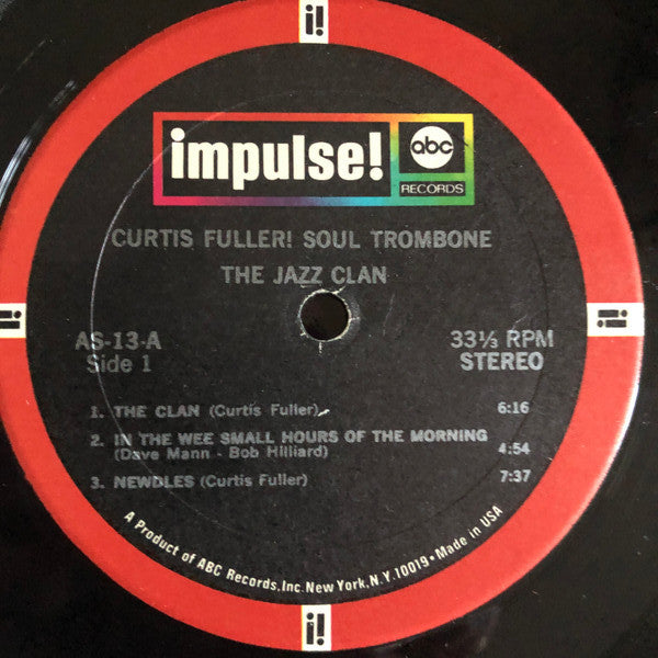 Curtis Fuller – Soul Trombone And The Jazz Clan (1962) - VG+ LP Record 1968 Impulse! USA Vinyl - Jazz / Bop - Shuga Records