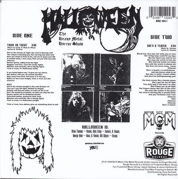 Halloween ‎– Trick Or Treat (1984) - New 7" Single Record 2019 Motor City Metal USA White Vinyl - Heavy Metal