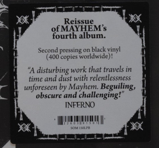 Mayhem ‎– Ordo Ad Chao (2007) - New LP Record 2019 Season Of Mist Europe Import Black Vinyl - Black Metal - Shuga Records