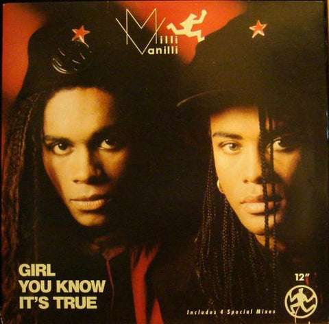 Milli Vanilli ‎– Girl You Know It's True - Mint- 12" Single Record 1988 Arista USA Vinyl - Synth-pop