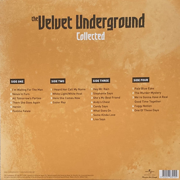 The Velvet Underground ‎– Collected (2012) - New 2 Lp Record 2017 Music On Vinyl Europe Import 180 gram Vinyl & Booklet - Psychedelic Rock / Rock & Roll - Shuga Records