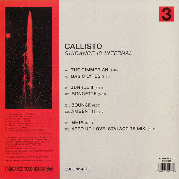 Callisto ‎– Guidance Is Internal (Part 3) - New 2 Lp Record 2020 Guidance UK Import Vinyl - House / Deep House