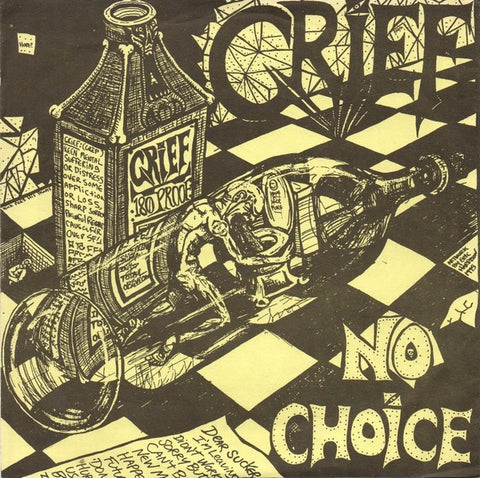 Grief / Suppression – No Choice / Terrorism Of Thought... Terrorism Of Sound. - Mint- 7" EP Record 1995 Bovine USA Vinyl & Insert - Grindcore / Doom Metal
