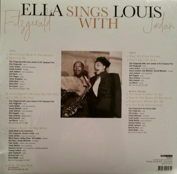 Ella Fitzgerald, Louis Jordan – Ella Fitzgerald Sings With Louis Jordan - New LP Record 2019 Vinyl Passion Europe Import Vinyl - Jazz
