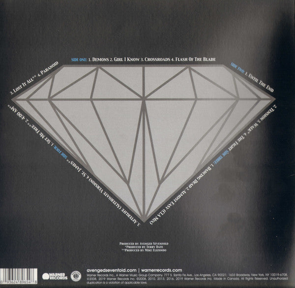 Avenged Sevenfold ‎- Diamonds In The Rough - New 2 LP Record 2020 Warner USA Clear Vinyl - Heavy Metal - Shuga Records