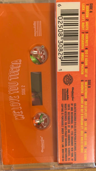 Lil Tecca ‎– We Love You Tecca - New Cassette 2019 Republic/Urban Outfitters Exclusive USA Orange Tape - Hip Hop - Shuga Records