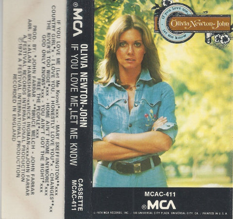 Olivia Newton-John – If You Love Me Let Me Know - Used Cassette 1974 MCA Tape - Ballad