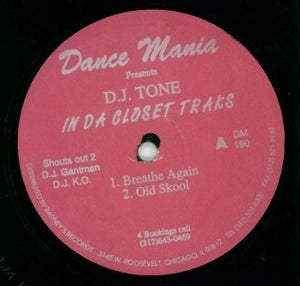 D.J. Tone – In Da Closet Traks / No Samples - VG 12" Single Record 1996 Dance Mania USA Vinyl - Chicago House / Ghetto House