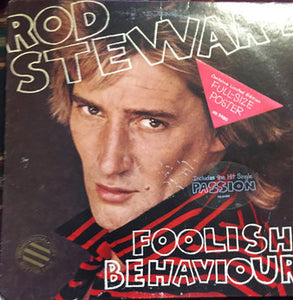 Rod Stewart ‎– Foolish Behaviour - VG+ Lp Record 1980 Warner USA Promo Vinyl & Poster - Pop Rock