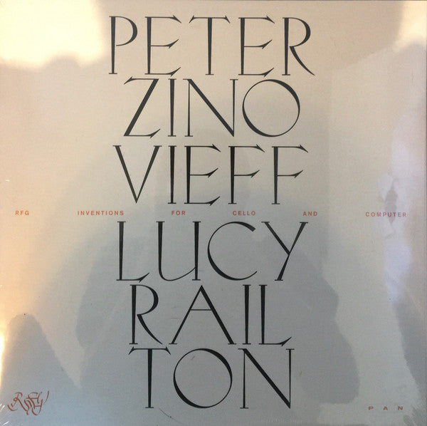 Peter Zinovieff & Lucy Railton - RFG Inventions for Cello and Computer - New LP Record 2020 PAN Germany Black Vinyl - Ambient / Experimental / Modern Classical