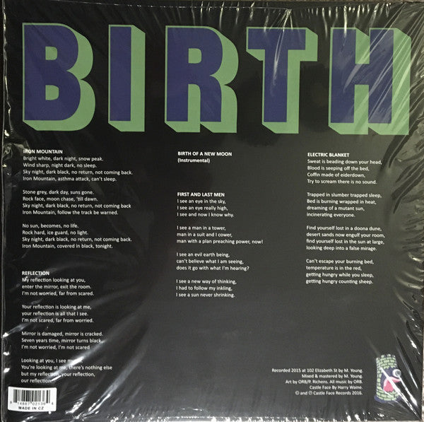 Orb ‎- Birth (2016) - New LP Record 2025 Castle Face USA Green Blue Split Vinyl - Psychedelic Rock / Garage Rock / Stoner Rock - Shuga Records