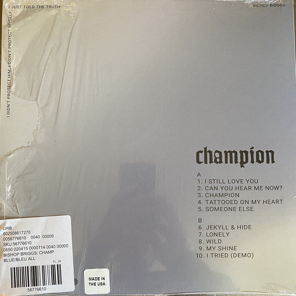 Bishop Briggs ‎– Champion - New LP Record 2020 Island Urban Outfitters Exclusive Blue Smoke Vinyl - Indie Pop