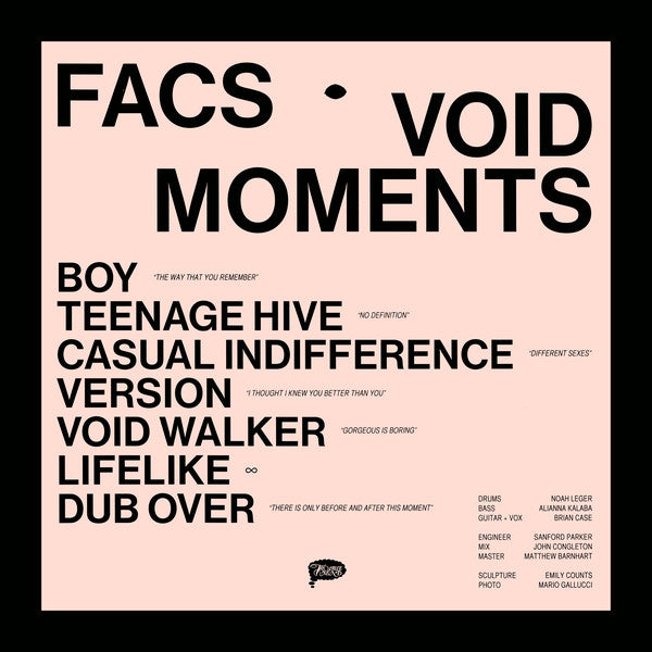 Facs – Void Moments - New LP Record 2020 Trouble In Mind ‎USA Black Vinyl - Chicago Art Rock / Post-Punk / Krautrock