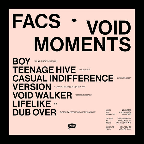 Facs – Void Moments - New LP Record 2020 Trouble In Mind ‎USA Black Vinyl - Chicago Art Rock / Post-Punk / Krautrock - Shuga Records