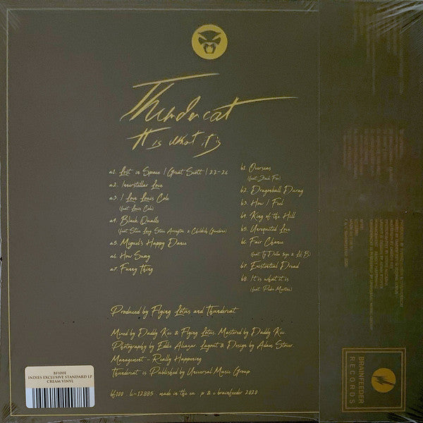 Thundercat - It Is What It Is - Mint- LP Record 2020 Brainfeeder Indie Exclusive Cream Vinyl - Jazz-Funk / Soul / Hip Hop - Shuga Records