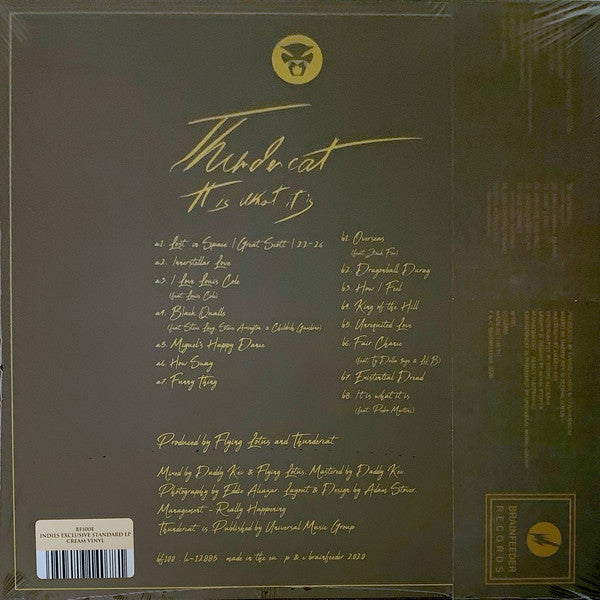 Thundercat ‎– It Is What It Is - New LP Record 2020 Brainfeeder Indie Exclusive Cream Vinyl - Jazz-Funk / Soul / Hip Hop