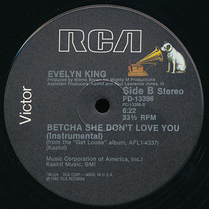 Evelyn King ‎– Betcha She Don't Love You - VG+ - 12" Single 1982 RCA USA - Soul / Disco