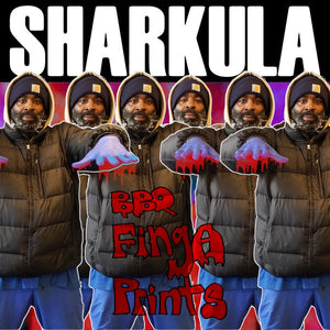 Sharkula – BBQ Fingaprints - New Limited Edition Cassette 2021 Static Switch Clear Red Tape - Chicago Local Hip Hop