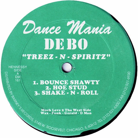 Debo – Treez - N - Spiritz- VG- (low grade) 12" Single Record 1996 Dance Mania USA Vinyl - Chicago House / Ghetto House