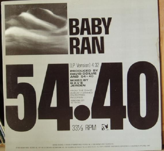 54.40 – Baby Ran - VG+ 12" Single Record 1986 Reprise USA Promo Vinyl - Alternative Rock / Indie Rock