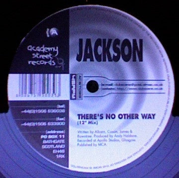 Jackson – There's No Other Way - New 12" Single Record 1998 Academy Street UK Vinyl - House