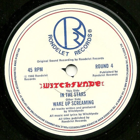 Witchfynde – In The Stars - Mint- 7" Single Record 1980 Rondelet UK Vinyl - Rock / Heavy Metal - Shuga Records