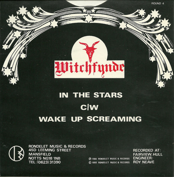 Witchfynde – In The Stars - Mint- 7" Single Record 1980 Rondelet UK Vinyl - Rock / Heavy Metal - Shuga Records